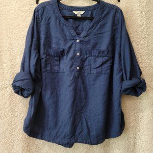Craft & Barrow Blue Casual Shirt - 2X